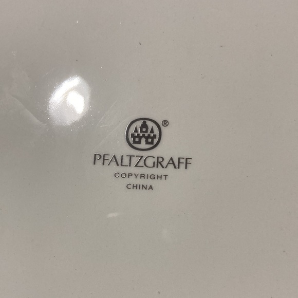 8.5” PFALTZGRAFF China CHRISTMAS SERVING PLATE PLATE and Matching Cheese KNIFE - Picture 5 of 6